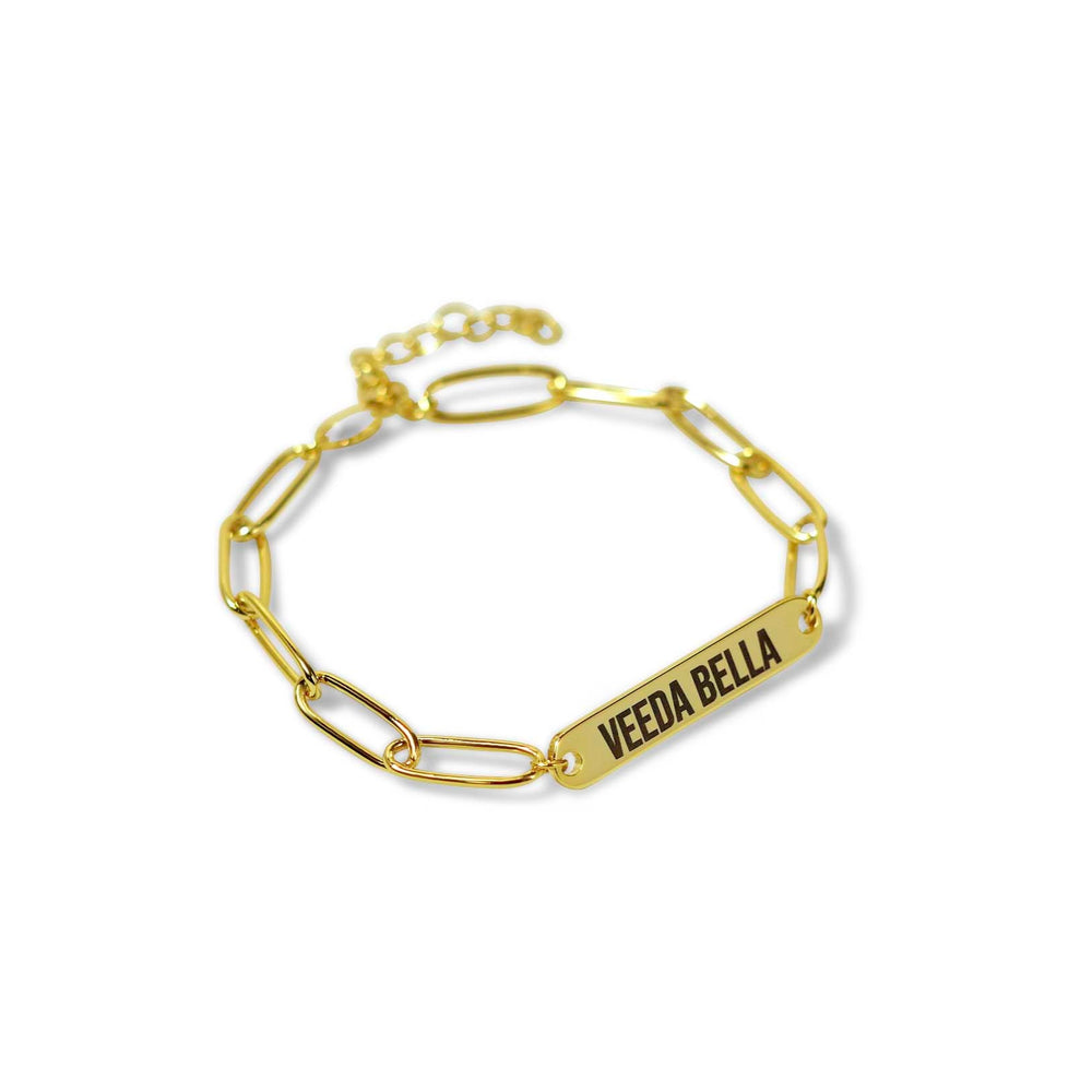 14K Plated Paperclip Bracelet