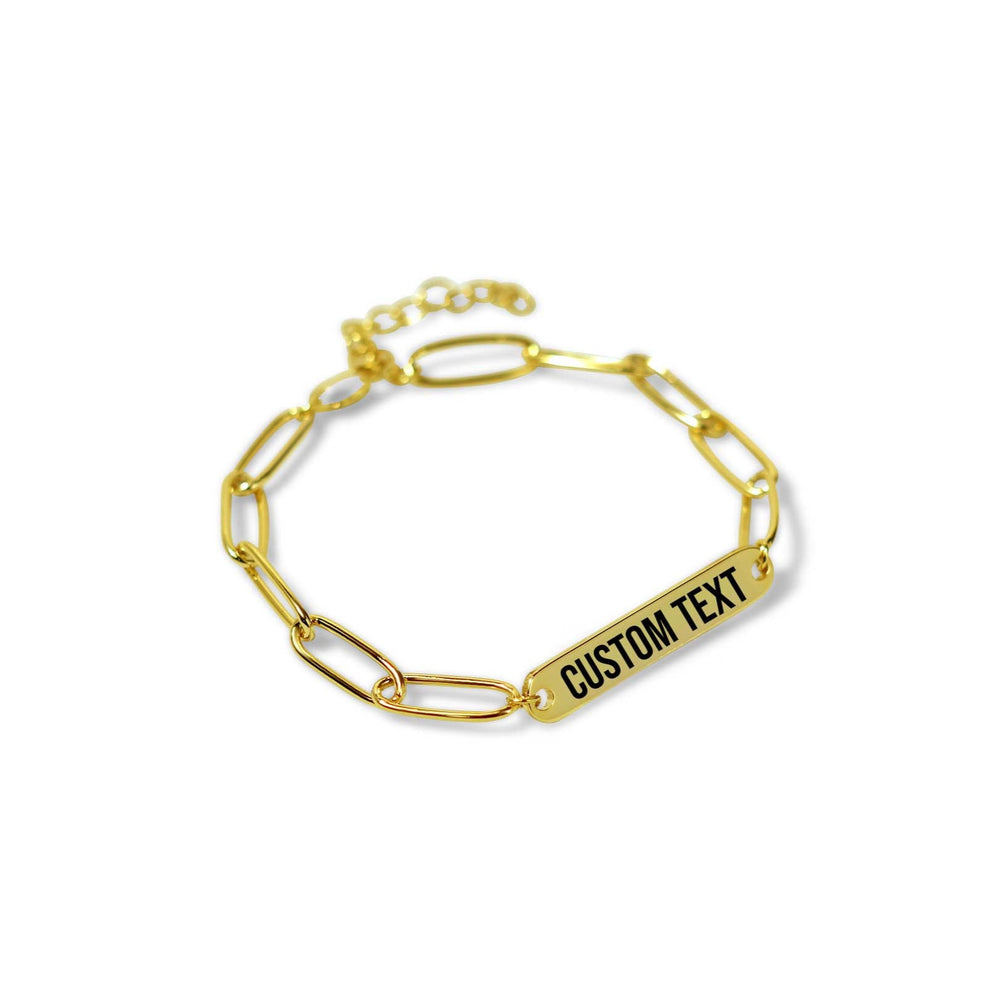 14K Plated Paperclip Bracelet