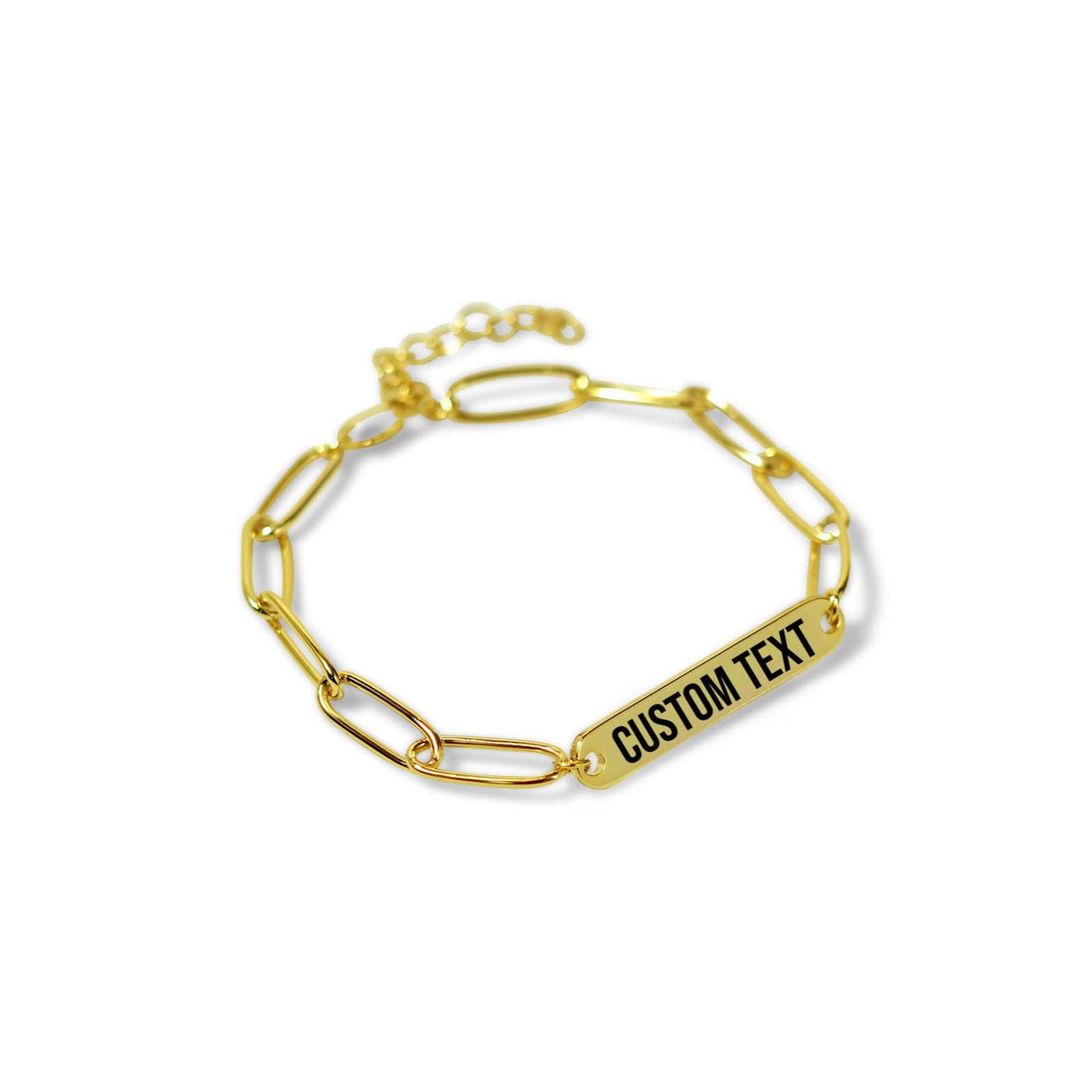 14K Plated Paperclip Bracelet