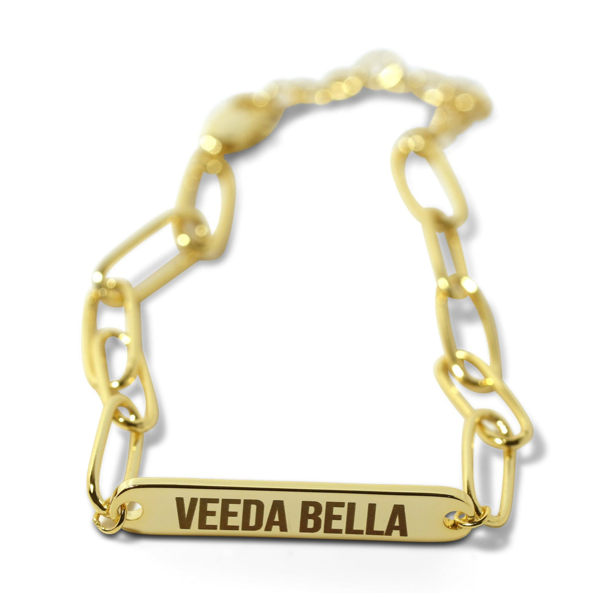 14K Plated Paperclip Bracelet