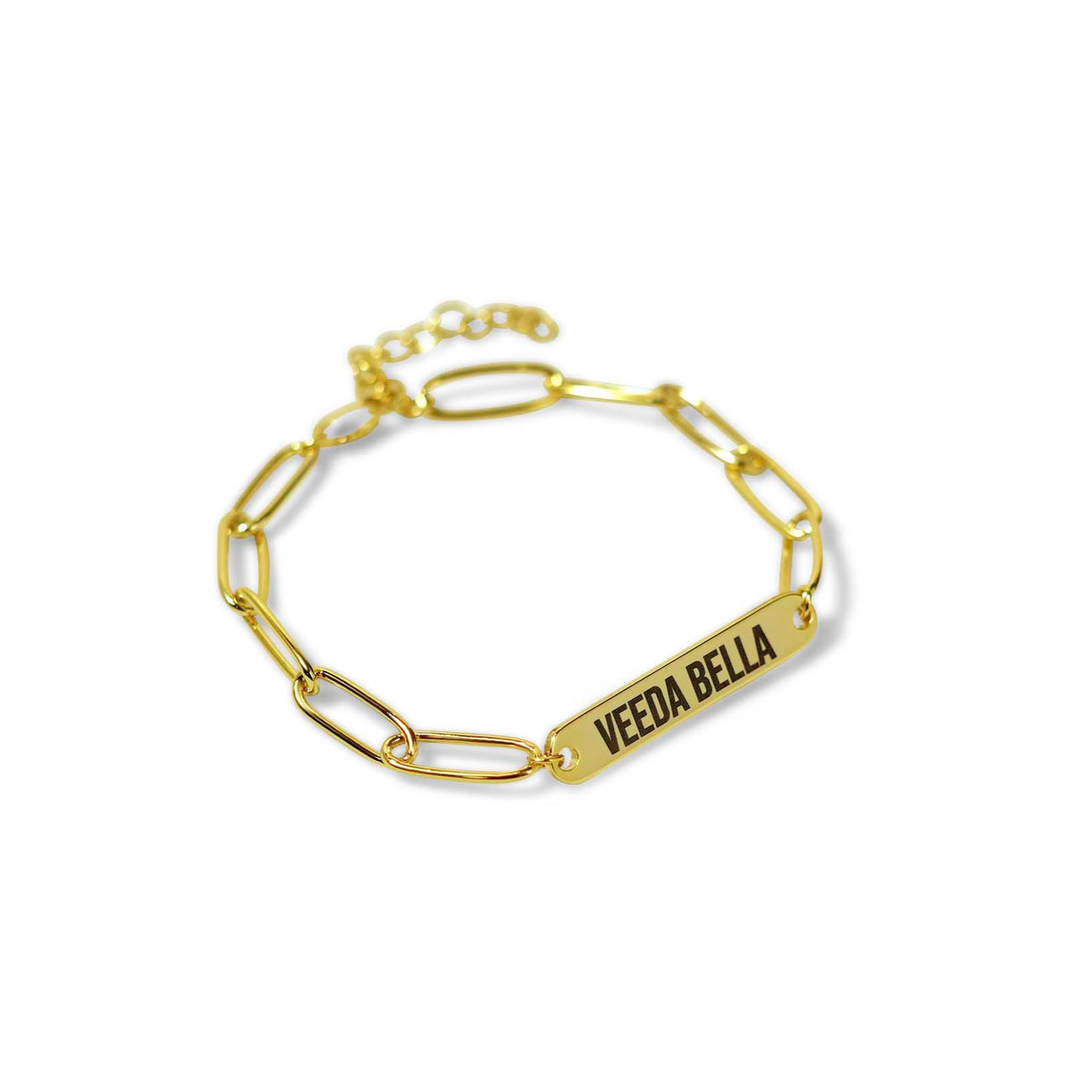 14K Plated Paperclip Bracelet