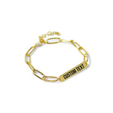 14K Plated Paperclip Bracelet