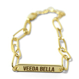 14K Plated Paperclip Bracelet