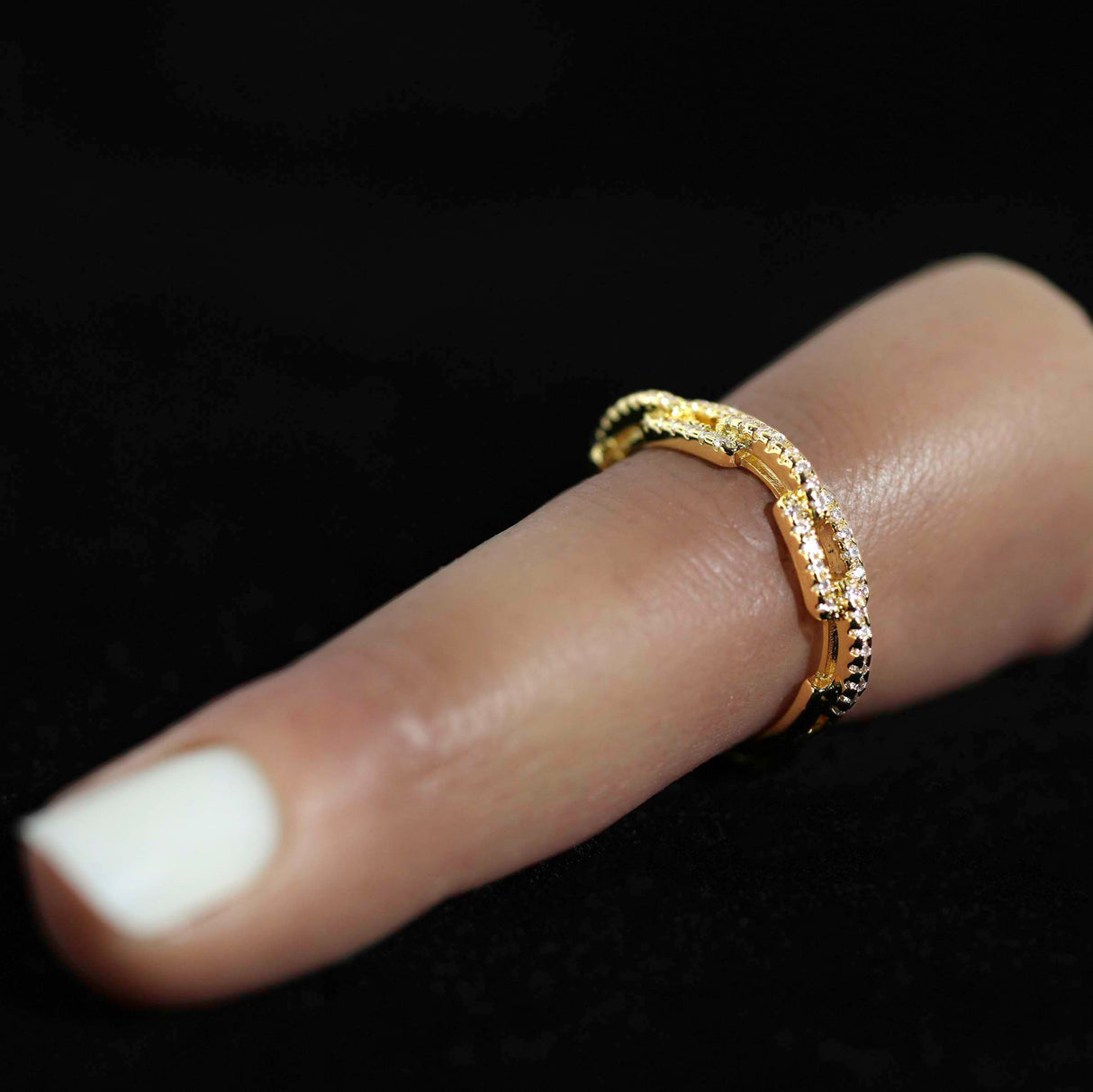 14K Plated Paperclip Ring
